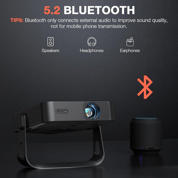 Smart HD Projector — 1080p PTZ Autofocus | Home & Gaming